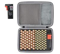 co2CREA Dur Étui de Housse pour Boîte Rangement de Batterie Organisateur de Stockage Batterie-Peut contenir 53 PilesAA AAA C D9V-Compatible avec Le testeur de Piles BT-168D(Petite boîte,avec testeur)