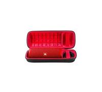 Co2crea dur étui de voyage rigide housse cas pour jbl flip 5 enceinte bluetooth portable(boîte seule) (flip 5 housse, extérieur noir+intérieur rouge)