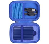co2CREA Dur Étui de Voyage Rigide Housse Cas pour Samsung T7 Shield Disque SSD Externe Portable(boîte Seule)(pour T7 Shield, Bleu)