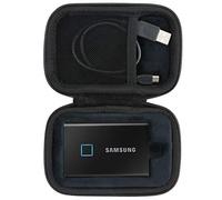 co2CREA Dur Étui de Voyage Rigide Housse Cas pour Samsung T7 / T7 Touch Disque SSD Externe Portable (boîte Seule) (pour T7 / T7 Touch, Noir)