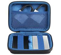 co2CREA Dur Étui de Voyage Rigide Housse Cas pour Samsung T7 / T7 Touch Disque SSD Externe Portable (boîte Seule) (pour T7 / T7 Touch, 2 in 1 Noir + Intérieur Bleu)