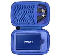 co2CREA Dur Étui de Voyage Rigide Housse Cas pour Samsung T7 / T7 Touch Disque SSD Externe Portable (boîte Seule)(pour T7 / T7 Touch, Bleu)