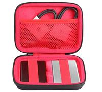 co2CREA Dur Étui de Voyage Rigide Housse Cas pour Samsung T7 / T7 Touch Disque SSD Externe Portable (boîte Seule(pour T7 / T7 Touch, 2 in 1 Noir + Intérieur Rouge)