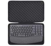 co2CREA Étui Compatible avec Logitech Wave Keys Ergonomic Keyboard | Coque Rigide en EVA, Protection Antichoc, Compatible avec Wave Keys MK670, Étui Uniquement