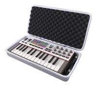 co2CREA Étui de Rigide pour Akai Professional MPK Mini IV Clavier MIDI | Coque Rigide en EVA, Protection Antichoc, Espace pour Accessoires, Étui Uniquement