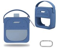 co2CREA Étui en Silicone avec Mosqueton pour Bose Nouveauté SoundLink Micro (2e génération) Enceinte Bluetooth Portable, Housse de Protection Ultra-légère Portable