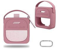 co2CREA Étui en Silicone avec Mosqueton pour Bose Nouveauté SoundLink Micro (2e génération) Enceinte Bluetooth Portable, Housse de Protection Ultra-légère Portable