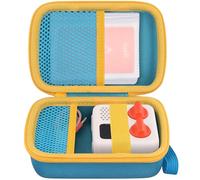 co2CREA Étui rigide compatible avec lecteur de musique Yoto Mini édition 2024 pour enfants, haut-parleur pour enfants, lecture de cartes audio, radio et porte-cartes pouvant contenir jusqu'à 36 cartes