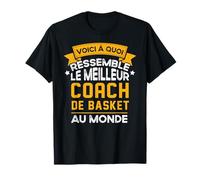Coach Basketball Humour Meilleur Coach Merci Coach Basketball T-Shirt