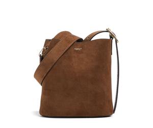 Coach Bleecker 21 Sac seau marron, cuir de vache rugueux, femme