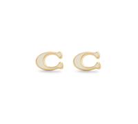 COACH Boucles d'oreilles 'Signature C' or / blanc, Taille One Size
