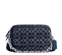 Coach Charter Sac à bandoulière à rabat 61 cm Signature Denim, bleu foncé