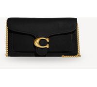 Coach COACH Black Polished Pebble Leather Tabby Chain Clutch