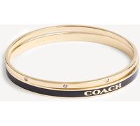 Coach COACH Gold/Black COACH Gold Tone Signature Duo Boxed Bangle Set