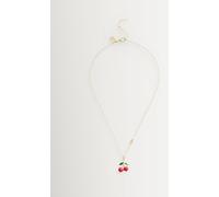 Coach COACH Gold Tone Signature Cherry Pendant Necklace