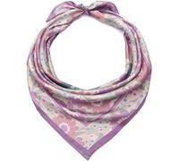 Coach COACH Purple Script Laurel Floral Printed Silk Square Scarf