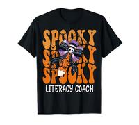 Coach d'alphabétisation Effrayant école d'halloween T-Shirt