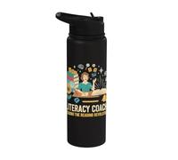 Coach d'alphabétisation en lecture Leading Reading Revolution Phonics Stainless Steel Insulated Water Bottle