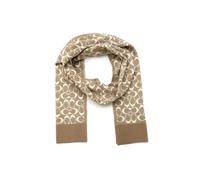 COACH Écharpe 'METALLIC SIGNATURE C SCARF' beige / blanc, Taille One Size