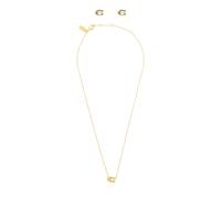Coach - Ensemble : boucles d'oreilles et collier - Femme - Accessoires - Jaune - Taille: ONE Size