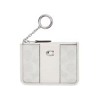 Coach Essential Mini étui pour cartes d'identité en toile signature, gauche/craie blanche, Craie Lh/Blanche, Taille unique