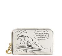 Coach Essential Petit étui à cartes zippé pour femme, B4/Craie, One Size, Essential Petit étui à cartes zippé
