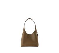 Coach, Femme, Sacs, Beige, Taille: ONE Size Sac à bandoulière en cuir gris avec fermeture magnétique