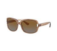 Coach Femme Sunglass L149 - Couleur du Monture: Transparent Marron, Couleur de Lentille: Dégradé Gris Marron Polar