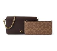 Coach Mila Sac à bandoulière Cuir véritable 20 cm brun