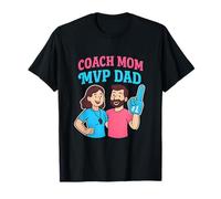 Coach Mom MVP Dad Parents Team Game Day T-Shirt