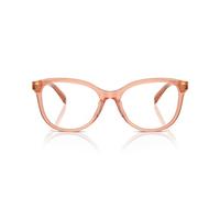 Coach Montures de lunettes carrées universelles Hc6236u pour femme, Selle transparente/lentille de démonstration, 55 mm