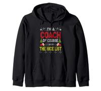 Coach of Course on The Nice List Ugly Christmas Sweater Sweat à Capuche