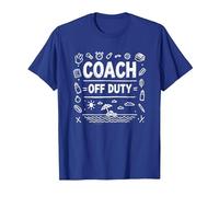 Coach Off Duty : Mode Vacances Sports Humour T-Shirt, Homme, Bleu Royal, XL