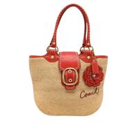 Coach Pre-owned, Femme, Pre-owned, Beige, Taille: ONE Size Sac fourre-tout en cuir Pre-owned