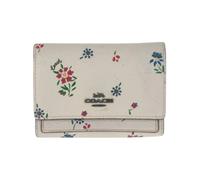 Coach Pre-owned - Portefeuille à rabat moyen Pre-owned en cuir à fleurs - Femme - Pre-owned - Blanc - Taille: ONE Size