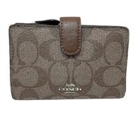 Coach Pre-owned - Portefeuille zippé moyen Pre-owned - Homme - Pre-owned - Brun - Taille: ONE Size