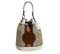 Coach Pre-owned - Pre-owned Dempsey Bucket Leather 2way bag - Femme - Pre-owned - Beige - Taille: ONE Size