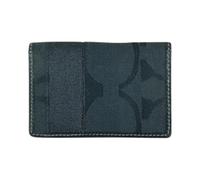 Coach Pre-owned - Pre-owned Signature Canvas Leather Card Case - Homme - Pre-owned - Noir - Taille: ONE Size