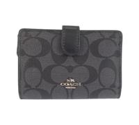Coach Pre-owned - Pre-owned Signature Leather PVC Wallet - Femme - Pre-owned - Gris - Taille: ONE Size