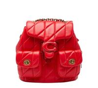Coach Pre-owned - Pre-owned Tabby Leather Backpack - Femme - Pre-owned - Rouge - Taille: ONE Size