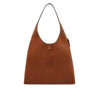 Coach - Sac à bandoulière en daim avec poignée en cuir - Femme - Sacs - Brun - Taille: ONE Size