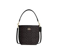 COACH Signature Sac à bandoulière en toile, matériel noir/doré, taille S
