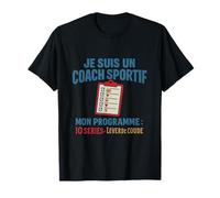 Coach Sportif Francais Beer Workout Humor Design T-Shirt