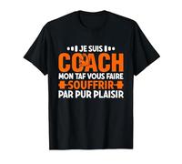 Coach Sportif Humour Entraîneur T-Shirt, Homme, Noir, 4XL