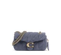 Coach Tabby Quilted 20 Sac porté épaule bleu, cuir de vache rugueux, femme