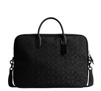 Coach Theo Work Bag in Signature Jacquard, Sacs d'affaires Homme, Noir, M