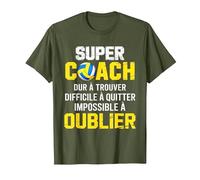 Coach Volley Impossible à Oublier Cadeau Équipe Merci T-Shirt, Homme, Olive, 3XL