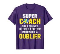 Coach Volley Impossible à Oublier Cadeau Équipe Merci T-Shirt, Homme, Violet, L