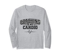 Coaching is My Cardio Funny Coach Cadeau de Fin de Saison Manche Longue