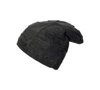 COACOM 1 bonnet tricoté à carreaux en losanges, bonnet chaud pour l'automne et l'hiver, bonnet élastique neutre, accessoire tendance et polyvalent, adapté pour le sport, le travail, les soins (noir),